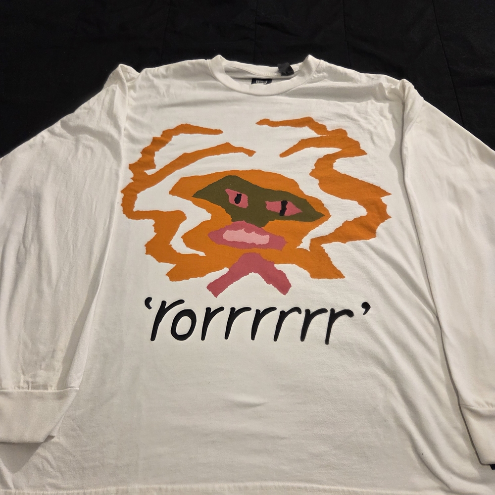 Levi's White and Orange Art Print Shirt